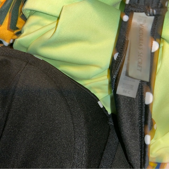 Victoria secret strapless black polka dot bikini swim top bra size 36C underwire - Picture 3 of 3